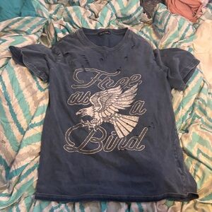 Stylish Blue Graphic Tee for Women